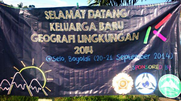 Selamat datang adik-adik Geografi Lingkungan 2014