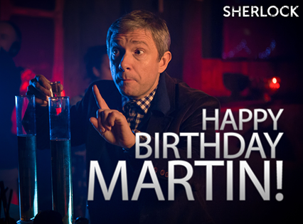 "Bottoms up! Happy birthday Martin Freeman."  (via Facebook)   