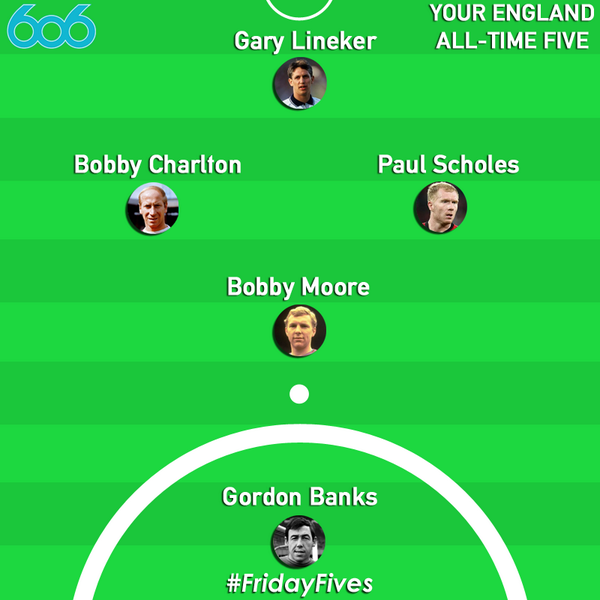 GaryLineker's tweet photo. “@bbc606: As chosen by you, the all-time @england 5-a-side team.  [@GaryLineker] http://t.co/fjjUD6ds04” < Cheers, chuffed to be picked.