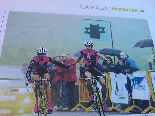 TitoMdr's tweet photo. @albertocontador y @jesushernandez3 con Iberdrola ganando subida Urraki 2001.Equipo vasco, tierras vascas!!💪💪#elmejor http://t.co/LCge1gsJnc