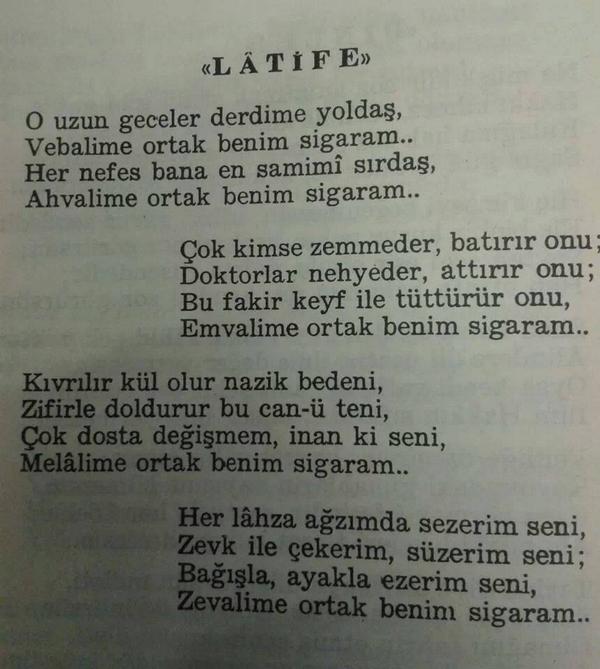 Her sigara yakışımda, aklımda Muzaffer Ozak Efendi Hazretlerinin bu hoş "Lâtife"si...