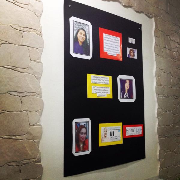 Check out our new Promotions board at Top to Toe with any new information or monthly promotions being advertised!