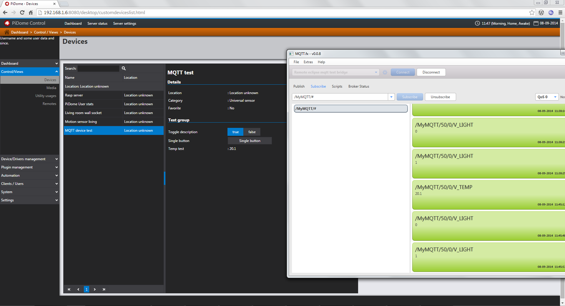 iot.eclipse.org test method