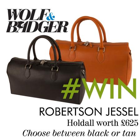 wolfandbadger's tweet photo. #Competition time, #win a leather holdall worth £625! RT and follow @RobertsonJessel and @wolfandbadger to enter! http://t.co/cWb1oLPkER