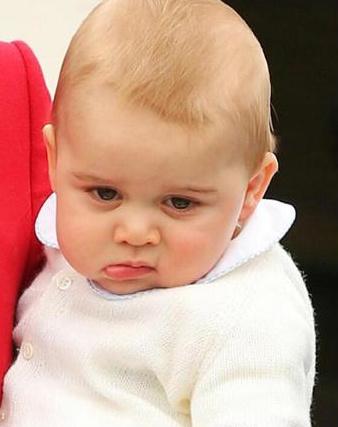 Prince George seems overjoyed about the news of a new #RoyalBaby.