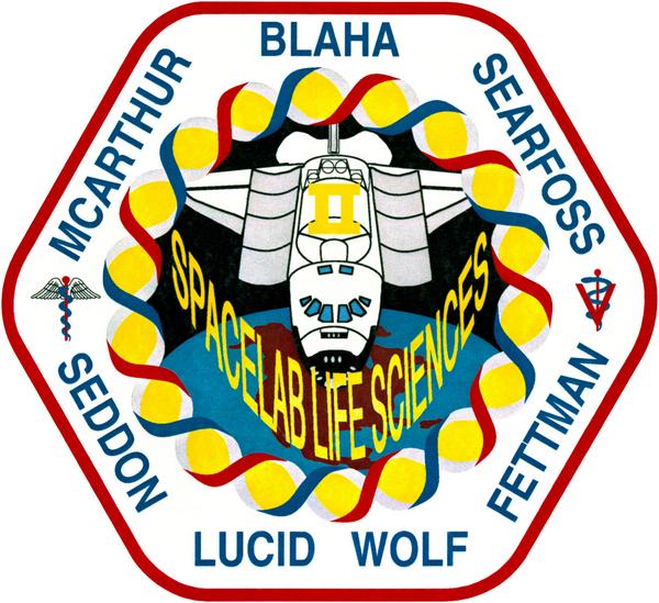 Martin J. Fettman voló en la misión STS-58 en cuya insignia se recoge el símbolo internacional de la #veterinaria