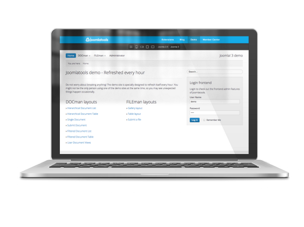 joomlatools's tweet image. Our new demo site is here! Test our extensions on any device. bit.ly/1tlYDsm #joomla #docman #fileman #logman
