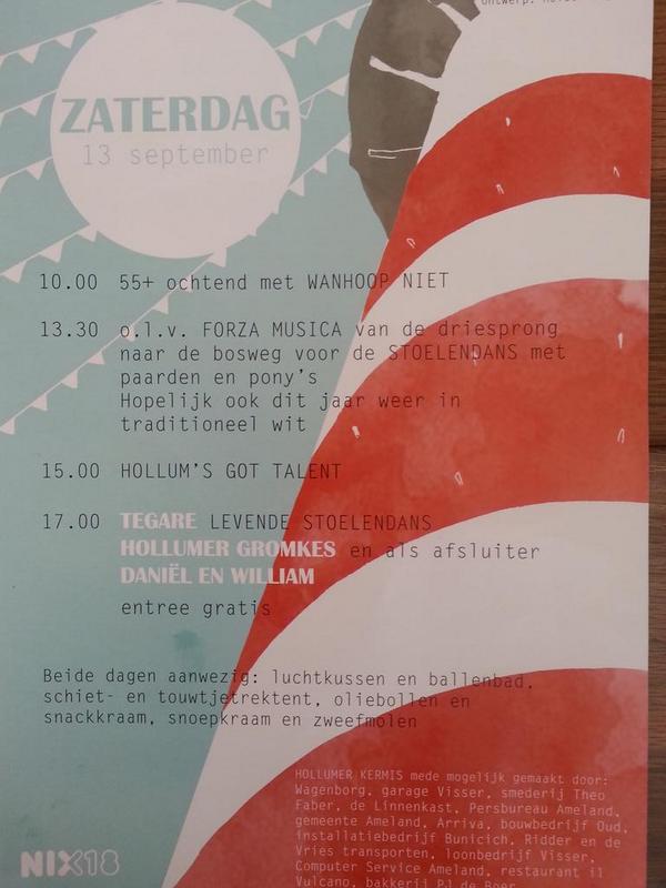 hollumergromkes's tweet photo. Zaterdag Kermis #Hollum vanaf 17:00 uur in de feesttent met @Te_Gare en @DMMetz en William. @DorpsbHollum #Ameland http://t.co/bMWZUvabHV