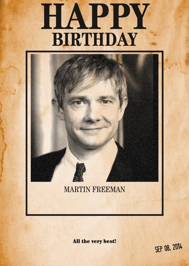 Happy Birthday to Martin Freeman! Wishing him all the very best. Hope he has a great day.   