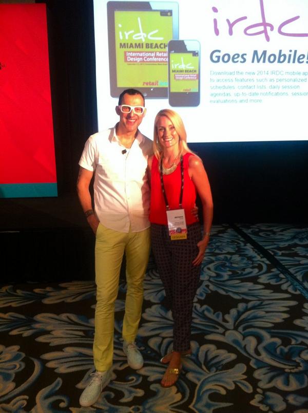 BritanyaHodge's tweet photo. @karim_design Pleasure meeting you last week in Miami. You left me very inspired! Must be the pants! π #IRDC2014. http://t.co/6x3oTvUJF2