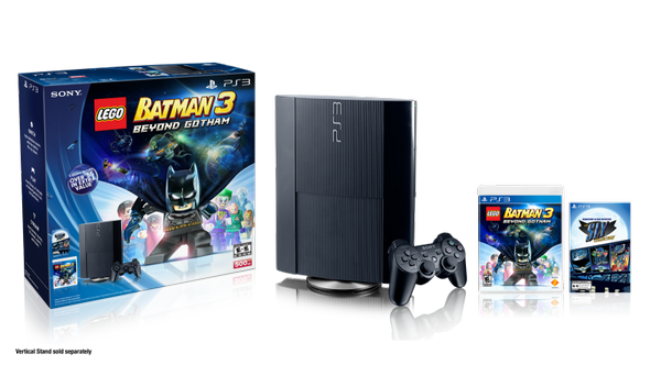 PlayStation's tweet photo. New bundle gathers Lego Batman 3 &amp; The Sly Collection w/ 500GB PS3 for $269.99, out 11/11: http://t.co/IKzPzdzjfF http://t.co/Wz4YmDr0sK