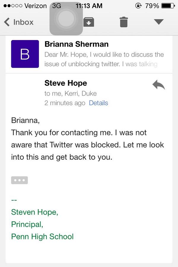 brimoser17's tweet photo. Got that email back. #stevehope http://t.co/unowsbfK5e