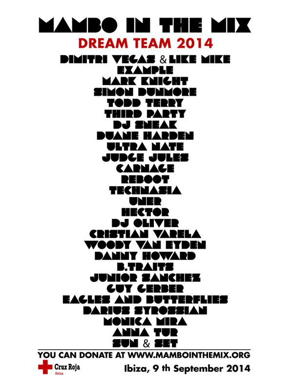 Mamboibiza's tweet image. What an AMAZING line up for tomorrow! #MamboInTheMix raffle tickets online with mambointhemix.org !!