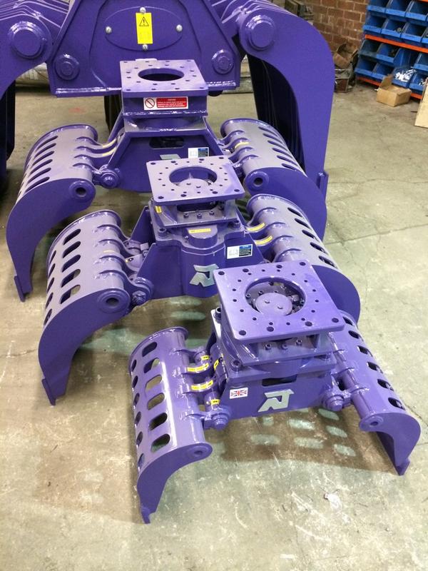 northerntrack's tweet photo. Selector grapples on stock, ready for work. Any colour you like, so long as it's purple! #purplereign http://t.co/TFucrx8FPf