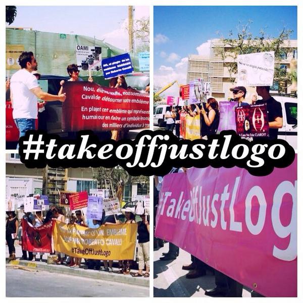 Sepideh110's tweet photo. @OAMITWEETS Our words have not been changed since day one: #TakeOffJustLogo!. #Protest #Alicante @ABC_Alicante http://t.co/YZVS7DrIeT
