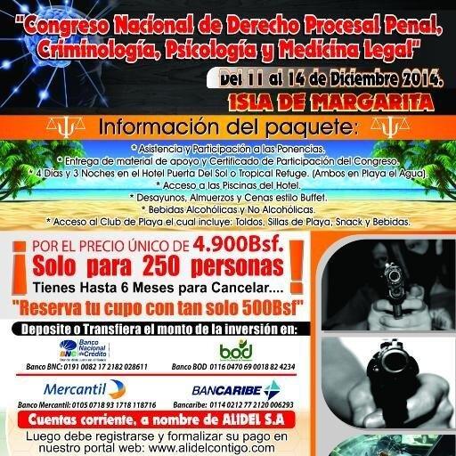 InfoAlidel's tweet photo. Congreso Nacional Del 11 al 14 de Diciembre, en la Isla de Margarita, Venezuela. @SuperateVE http://t.co/ebTRshuj1P