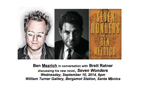 LiveTalksLA's tweet photo. .@benmezrich in conv with @BrettRatner this Wed, Sept 10, 8pm #SevenWonders http://t.co/3FSlnrCUyX  #LA #santamonica http://t.co/mS2LM17ldv