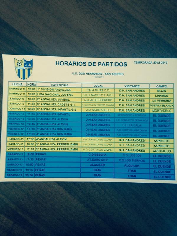 Esto son los horarios de este fin de semana