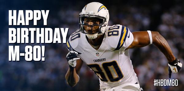 chargers's tweet image. RT to wish Malcom Floyd a Happy Birthday! (And to wish him good luck in tonight’s #SDvsAZ game!) #HBDM80