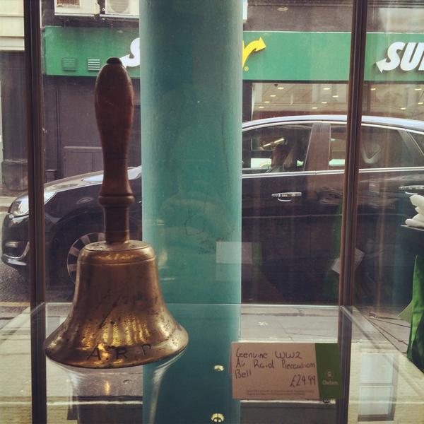World War 2, Air Raid Precautions ARP bell - £24.99 #oxfam #boldstreet #liverpool #ww2 #ARP