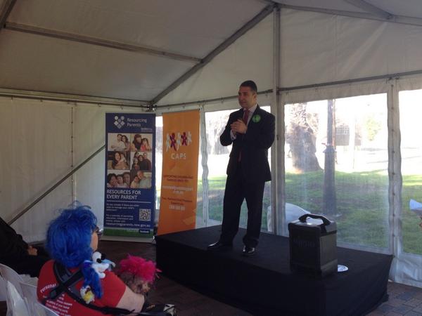 BurwoodCouncil's tweet image. Mayor @johnfaker speaks at the launch of #NationalChildProtectionWeek in Burwood.