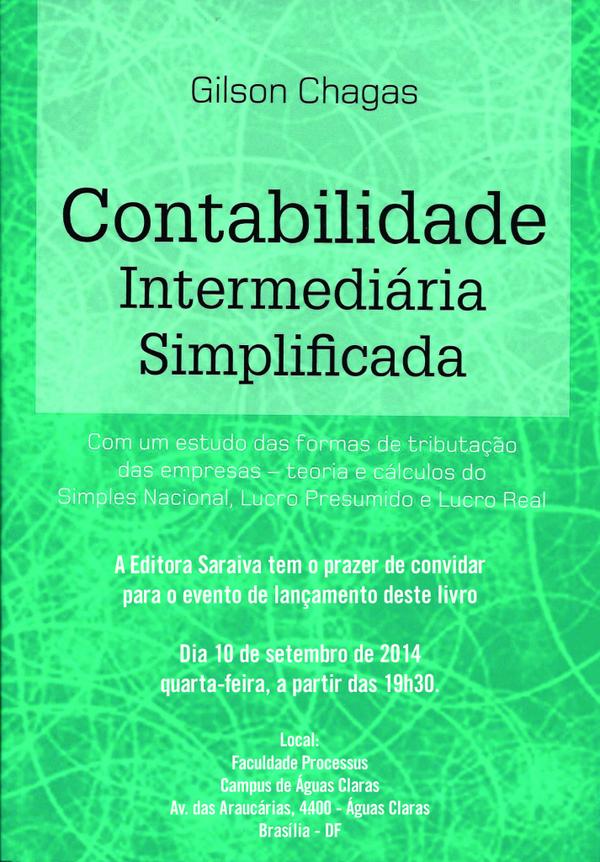 crcdfoficial's tweet image. O Professor Gilson Chagas e a editora Saraiva lançam livro: Contabilidade - Intermediária Simplificada.