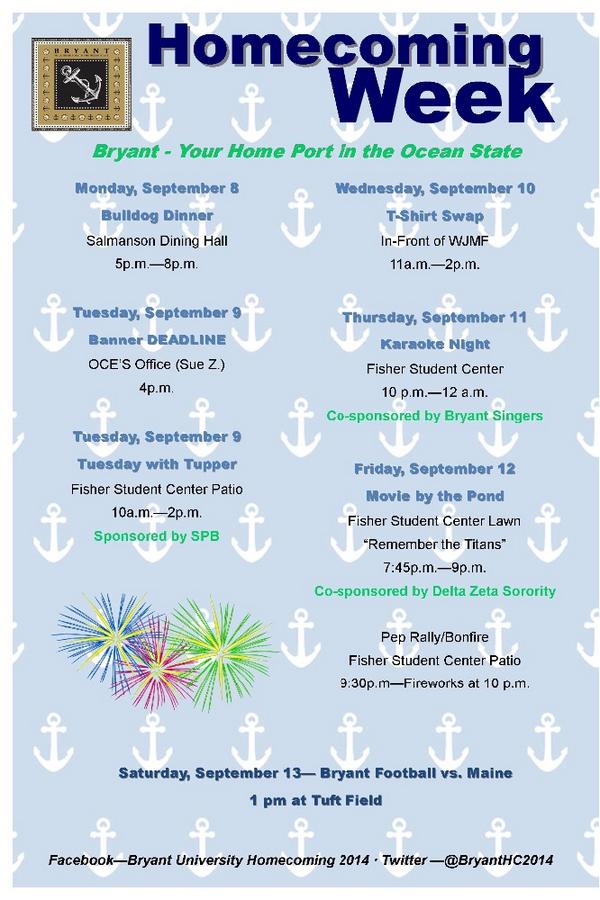 Here's the schedule for the rest of #BryantHC2014!