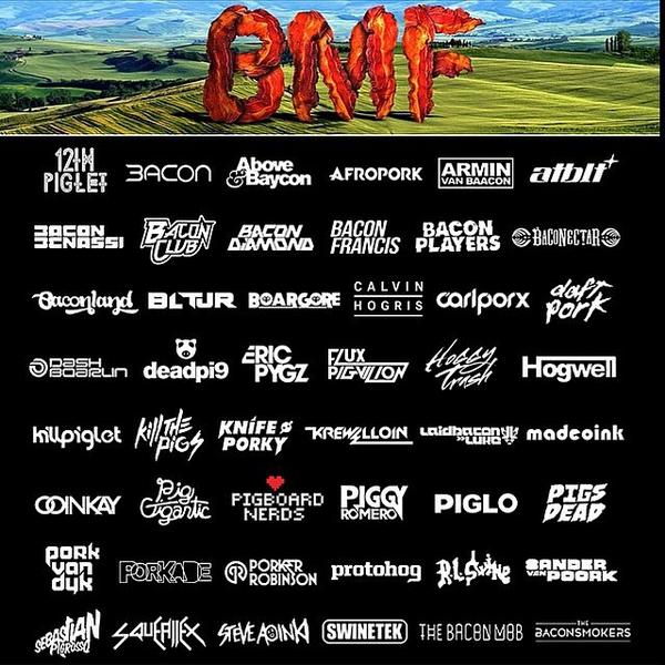 EyeLoveShadez's tweet photo. @AdventureDub Seems like your kind of music festival! Check out the lineup! #BaconMusicFestival #BaconClub http://t.co/ObNG4qNftV