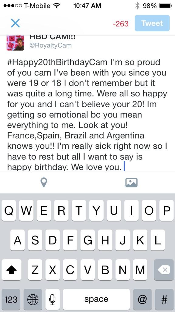 HBDCam tweet picture