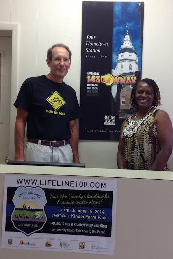 Thank you Barbara Cox <a href="/ausomevoice/">Barbara Smith-Cox</a> and WNAV for supporting Lifeline 100 Century Ride <a href="/AALifeline100/">Lifeline100 Century </a> #teamwork