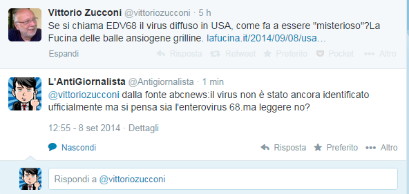 Antigiornalista's tweet photo. Un giornalista che scrive più di quanto legge...segno evidente di pennivendolismo. @vittoriozucconi http://t.co/ge16tZVflH