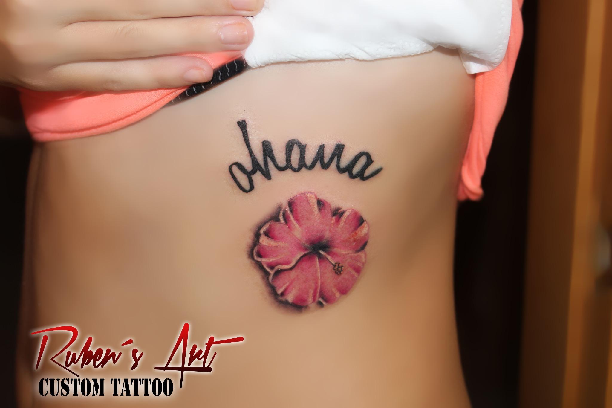 Ohana with lotus  wrist tattoo by prowlingkitten on DeviantArt