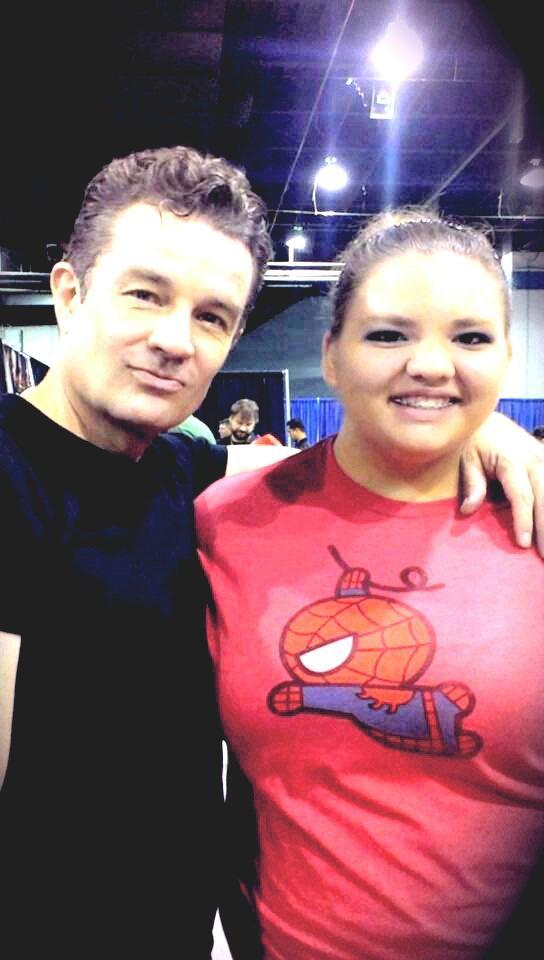 jamie_marsters's tweet photo. RT @cloe9y Me and Spiderman love James marsters. Lol #chicagocomiccon #wwccc http://t.co/Vt3KDmWqFM