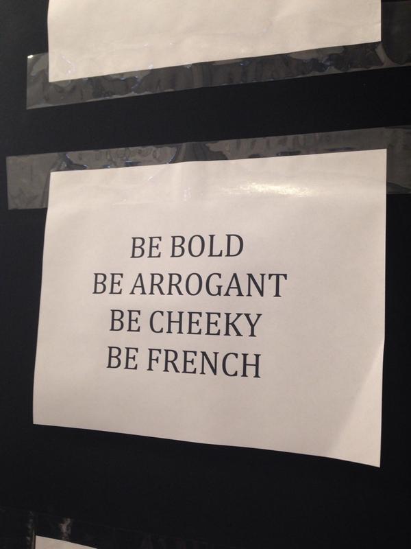 TheWallGroup's tweet photo. The 'tude at @kitsune #BTS #NYFW @made http://t.co/69YIodwdMN