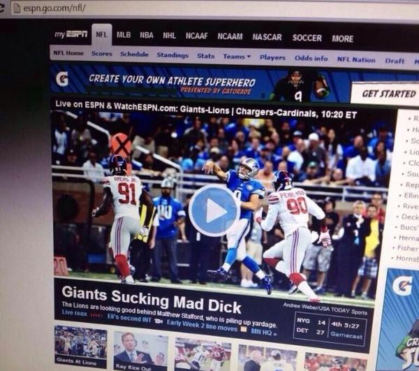 ChrisShanafelt's tweet image. Someone was tired of working at ESPN........