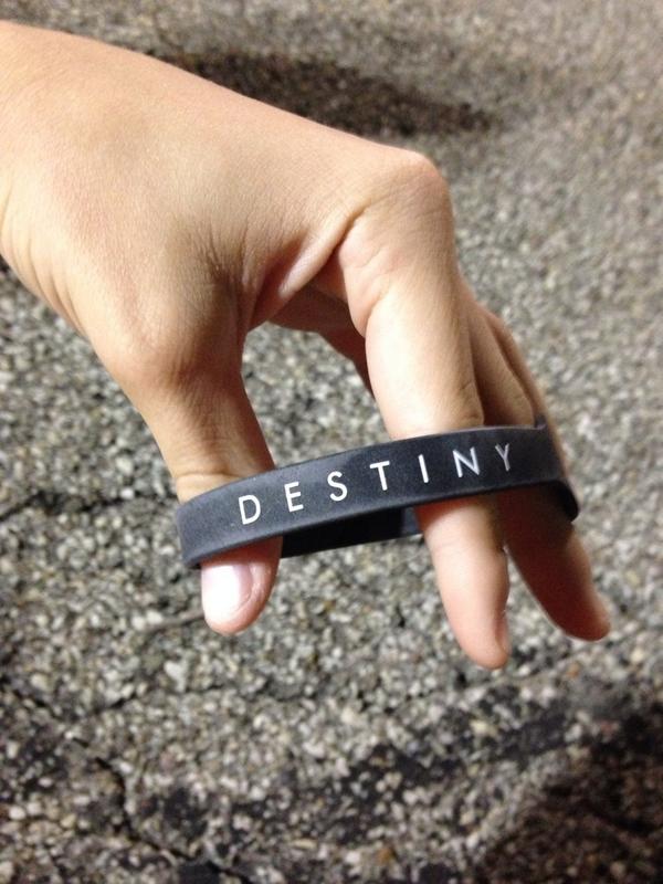 Brevin_13's tweet photo. Wristband giveaway #yay @DestinyTheGame #Kracy http://t.co/4J2lbsUtjM