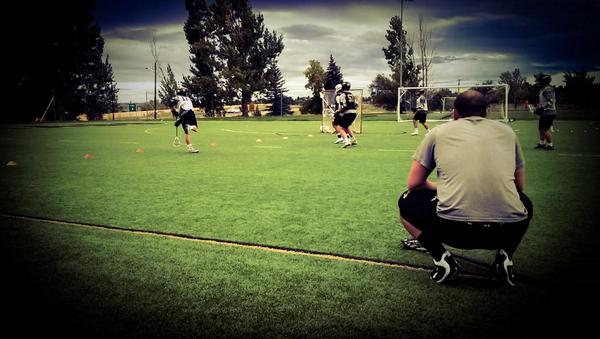 CUMensLacrosse's tweet photo. Coach @MartyTaffet looking on as the Buffs work on quick passing and inside shooting. #Tryouts2014 #NotDoneYet http://t.co/UJfZpy8UaE