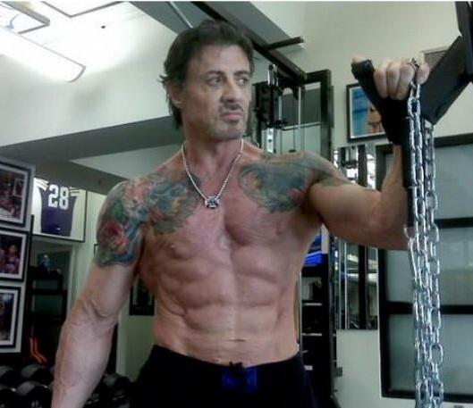ThatKaley's tweet image. Sylvester Stallone nearly 70... Impressive!