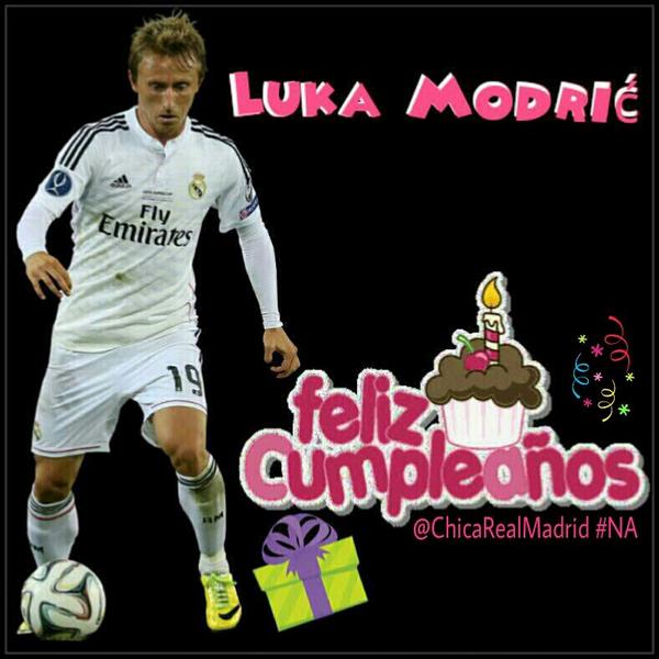 ChicaRealMadrid's tweet photo. Happy Birthday Luka Modric #NA http://t.co/eQw0Fi2SDZ
