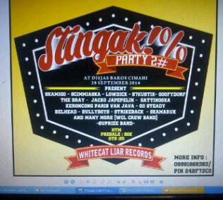 Hallo lads selamat pagi tiket stingakparty #2 sudah tersedia nih di whitecat liar jln jalaprang no15 sukaluyu BDG :)