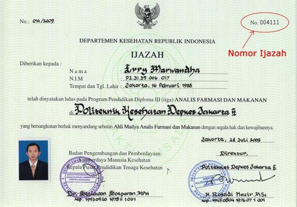 Tanggal ijazah yang mana