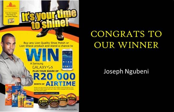 Congratulations Joseph! Keep a look out on our page for more awesome competitions.