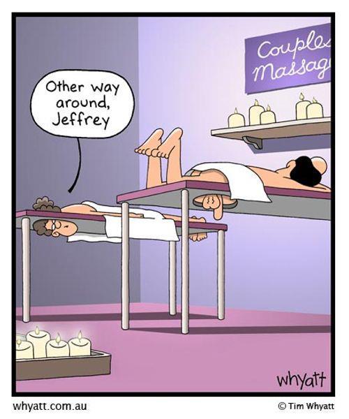 Deanovent's tweet photo. I've heard a lot of bits about and jokes about massage but I had never thought of this. #hapyending http://t.co/giQpoCZGam