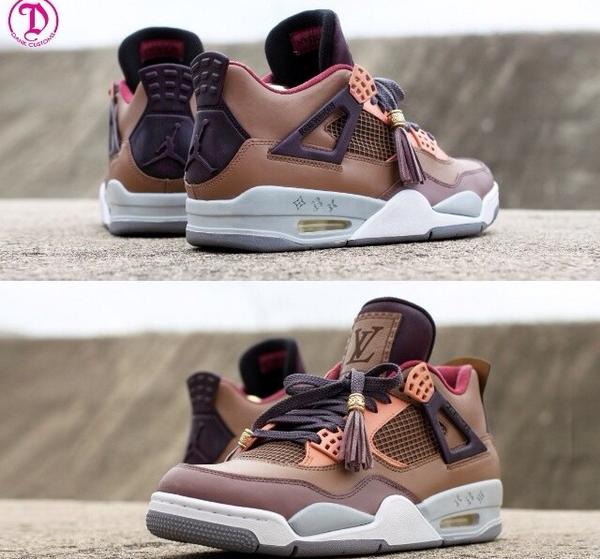 Suriicatte's tweet photo. “@SneakerPics23: Retro 4 Louis Vuitton Custom http://t.co/tvLcV0nVN1”