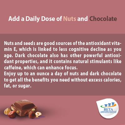 BETAAcademySA's tweet image. Add a daily dose of nuts and choclate ! 
#بيتا #اكاديميةبيتا #feedyourknowledge