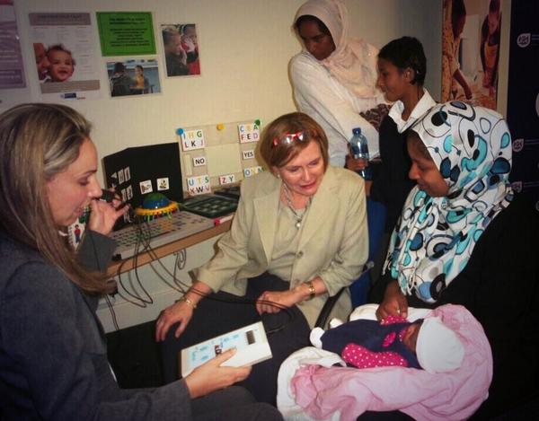 6 day old baby Ammaara having a hearing screening done <a href="/helenzille/">Helen Zille</a> <a href="/Carel_du_Toit/">Carel du Toit Centre</a> #DeafAwareness