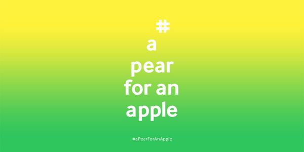 SamsungBelgie's tweet image. You love apples ? We prefer pears ! Support the Belgian fruit growers with the #aPearForAnApple