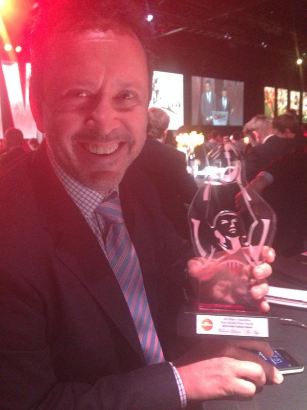 emmasq's tweet photo. And we have a winner! Nice work @mickgleeson, winner of the Grant Hattam journalism award. #teamage http://t.co/pk4BQuFqT6