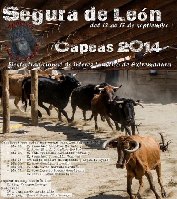 extremadura_tur's tweet photo. Capeas de Segura de León (#Badajoz), viernes 12, #Fiesta de Interés Turístico de #Extremadura http://t.co/ENgMGRxHHG http://t.co/n4X9N0WGB9