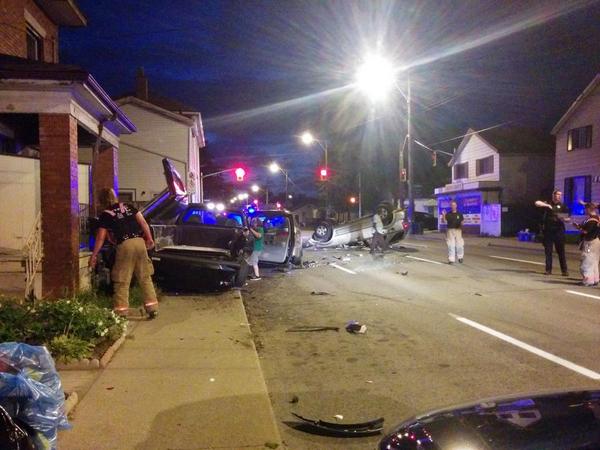 September 2014 collision on Wilson Steet near Steven Street (Image Credit: Joey Coleman)